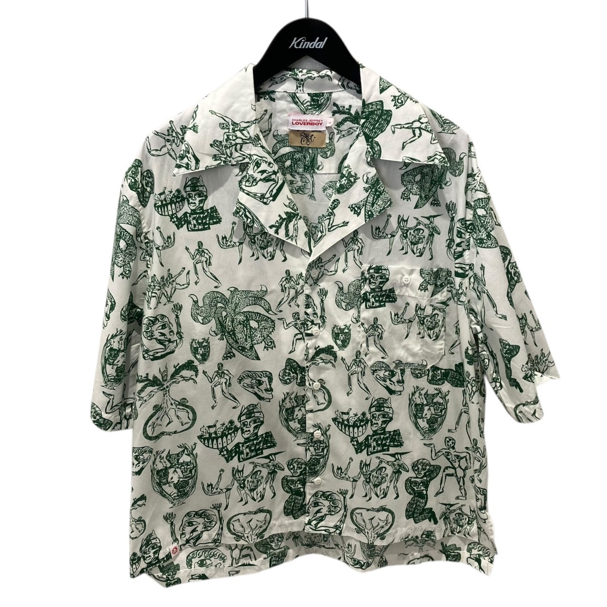 CHARLES JEFFREY LOVERBOY HAWAIIAN SHIRT MEDALLION SHIRTING半袖シャツ 古着・中古-1枚目のアイテム画像