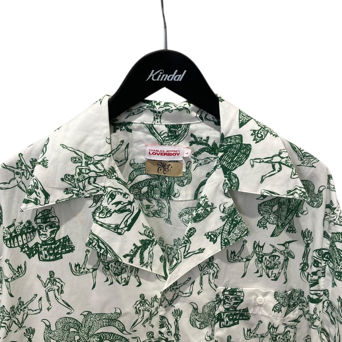CHARLES JEFFREY LOVERBOY HAWAIIAN SHIRT MEDALLION SHIRTING半袖シャツ 古着・中古-3枚目のアイテム画像