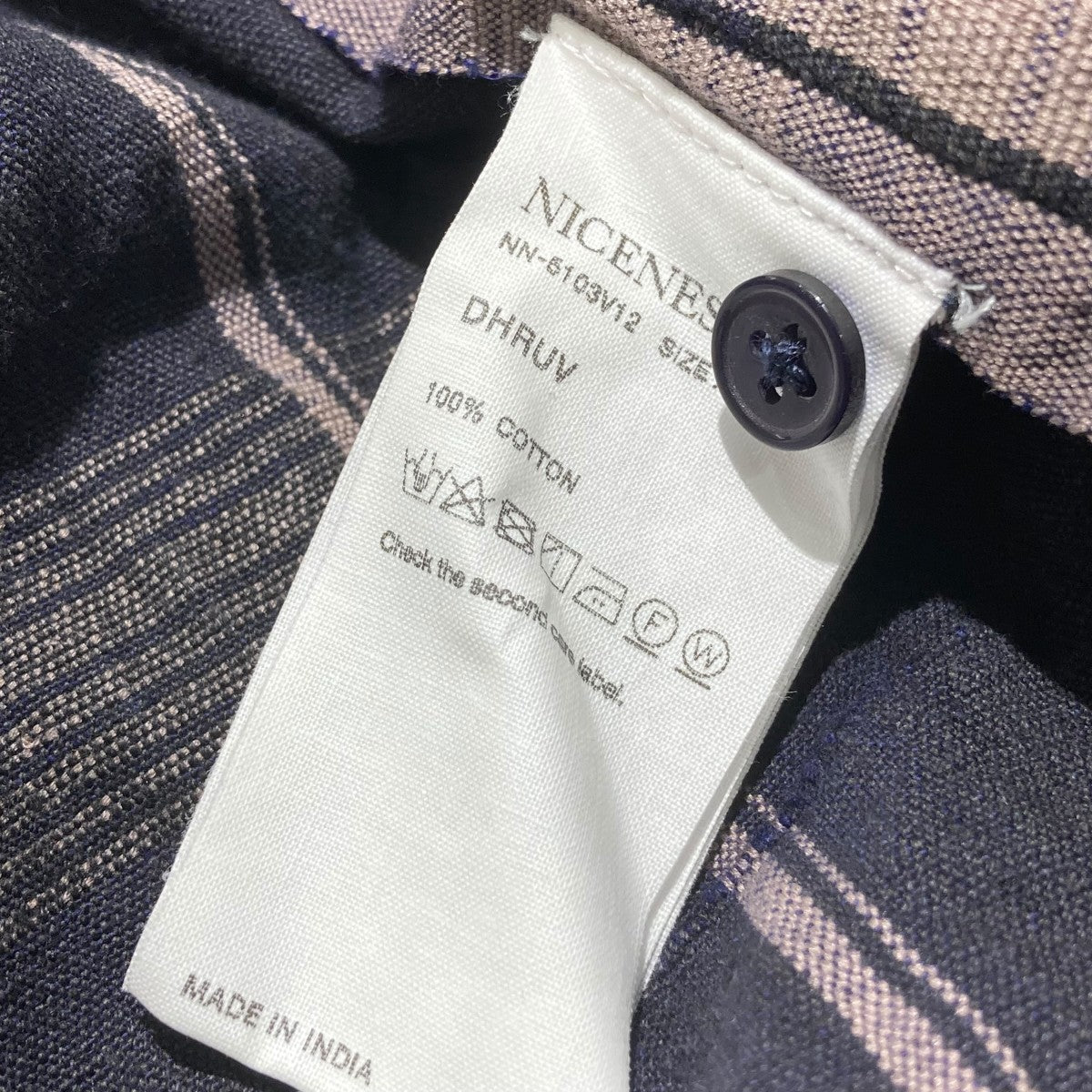 NICENESS チェックノースリーブブラウスNN-5103V12 古着・中古-5枚目のアイテム画像