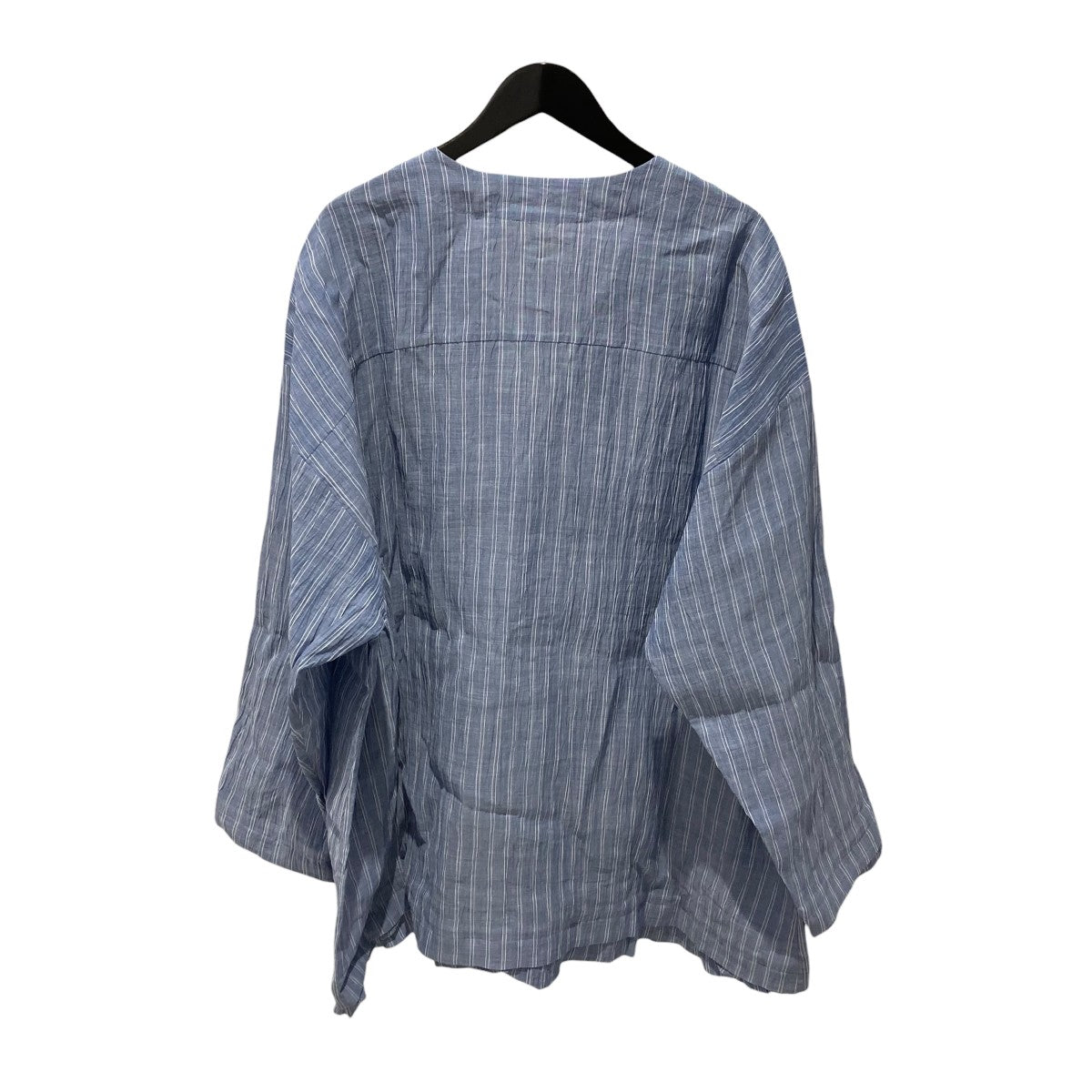the Mad Shop 25SSthe Mad Shop frill shirt jacketストライプシャツジャケット 古着・中古-2枚目のアイテム画像