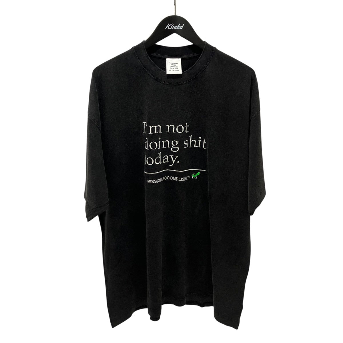 VETEMENTS DESTROYED JERK T-SHIRTTシャツUE63TR530B 古着・中古-1枚目のアイテム画像