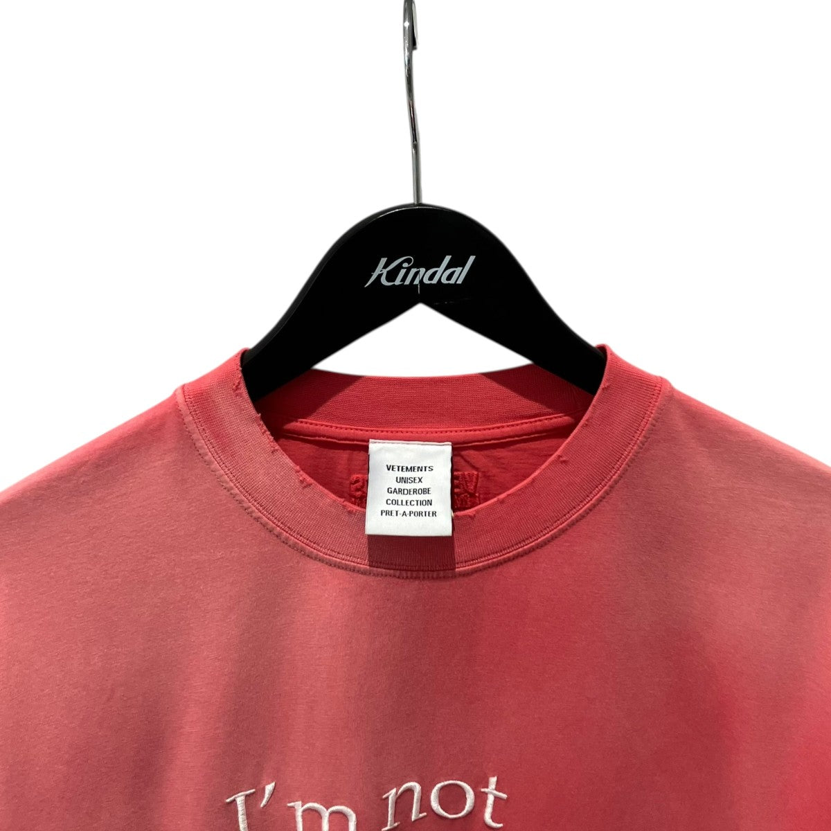 VETEMENTS ダメージ加工メッセージロゴTシャツTシャツUE63TR320P 古着・中古-3枚目のアイテム画像