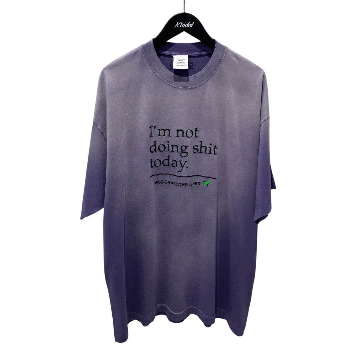 VETEMENTS Im Not Doing Shit TodayTシャツUE63TR320L 古着・中古-1枚目のアイテム画像