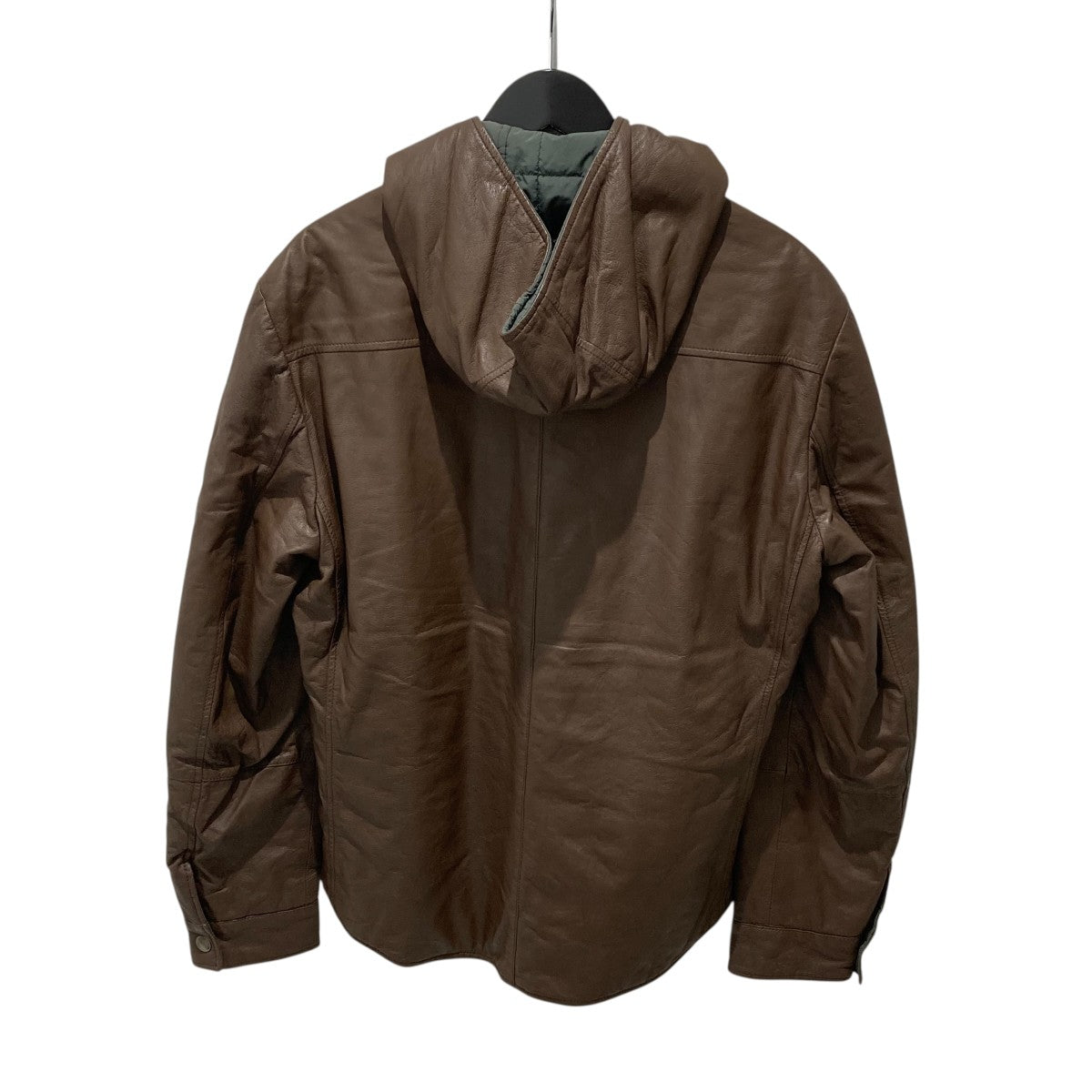 BRUNELLO CUCINELLI レザーリバーシブルブルゾン 古着・中古-2枚目のアイテム画像