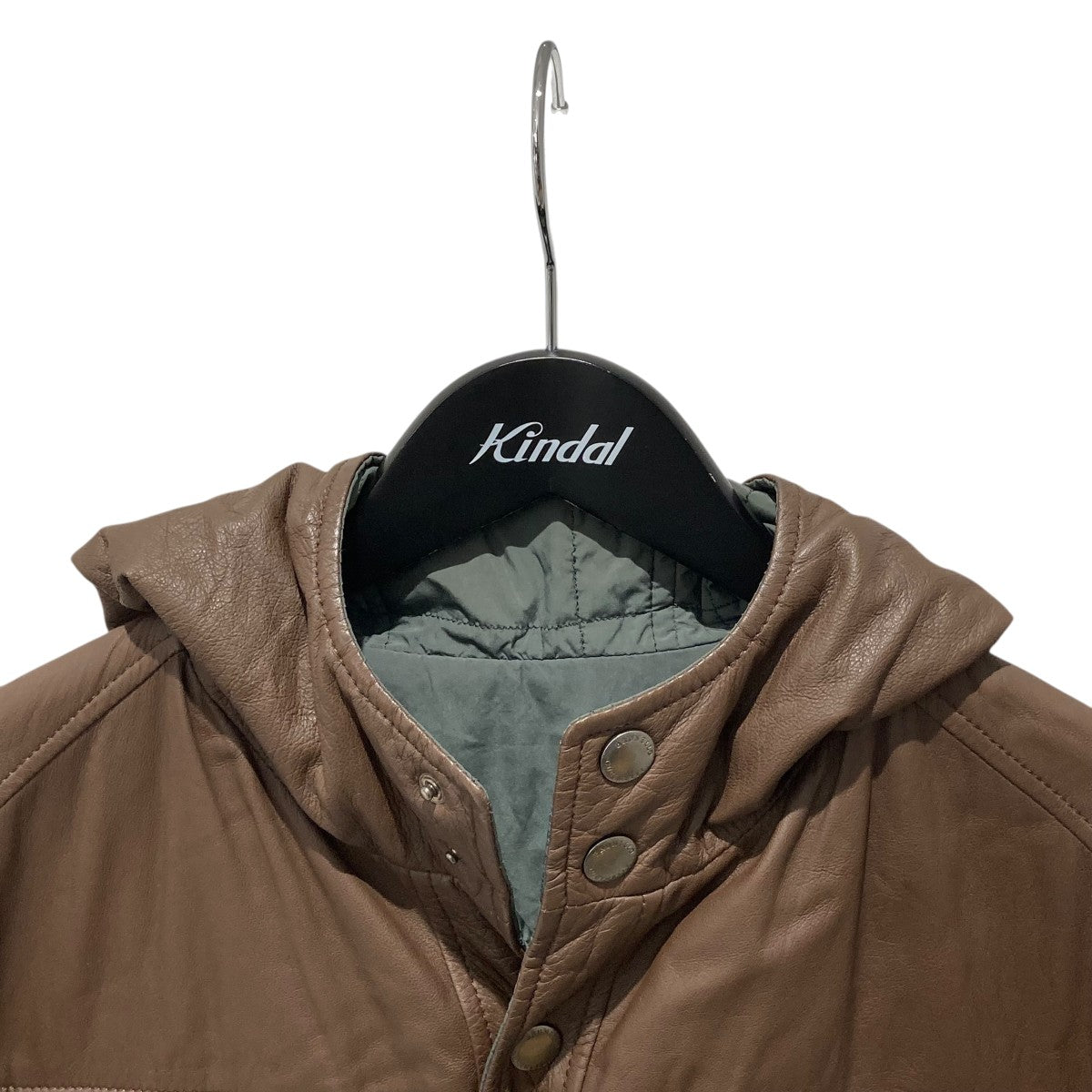 BRUNELLO CUCINELLI レザーリバーシブルブルゾン 古着・中古-5枚目のアイテム画像