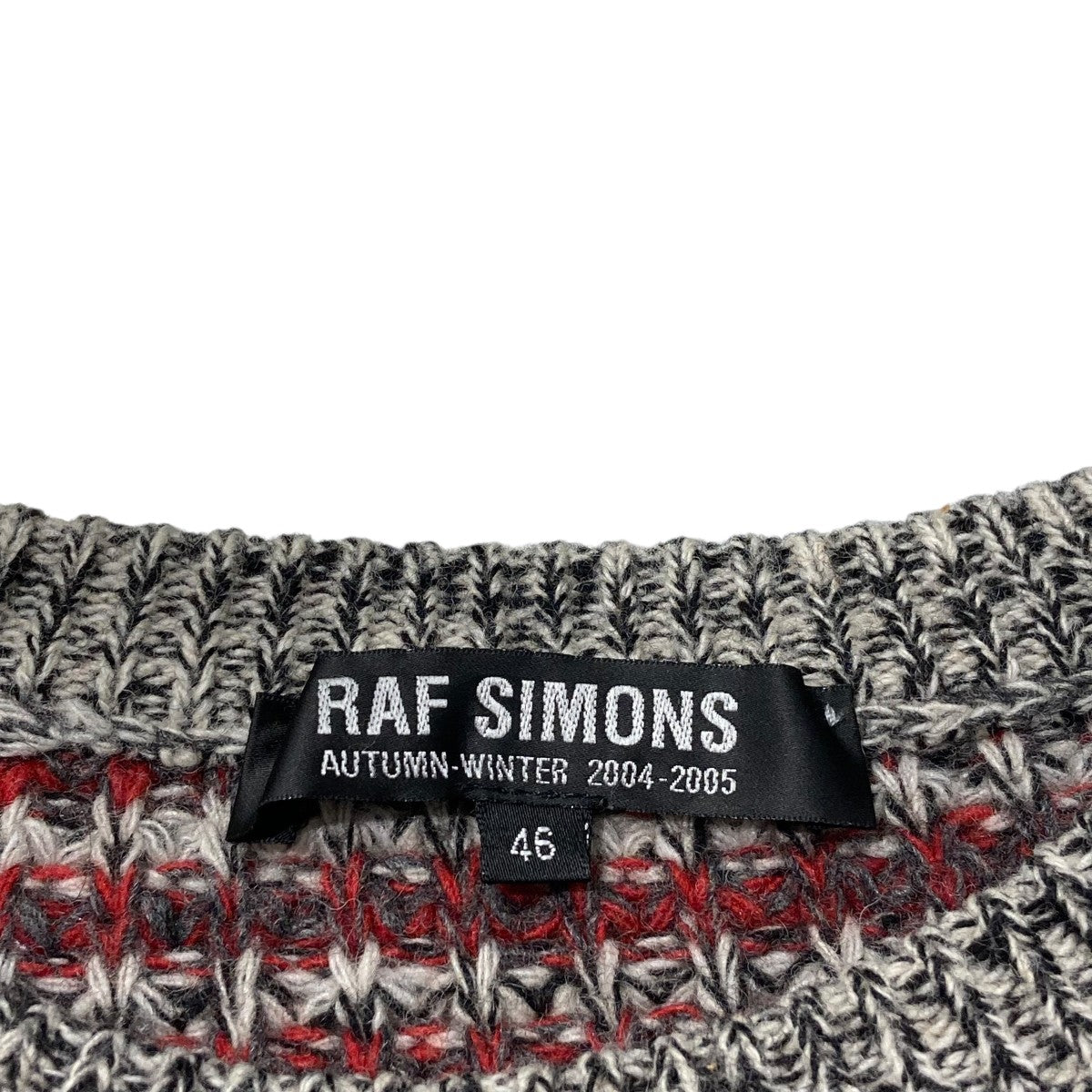 RAF SIMONS(ラフシモンズ) 04AWWave期クルーンネックニット グレー
