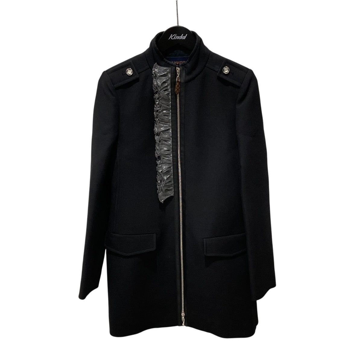 LOUIS VUITTON フロント装飾 エポーレットスタンドカラーコートFGMA86HZM 古着・中古-1枚目のアイテム画像