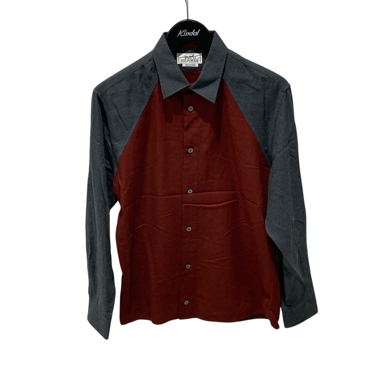 HERMES 秋の長袖 HERMES(エルメス) 長袖シャツ グレー×レッド｜【公式】カインドオル
