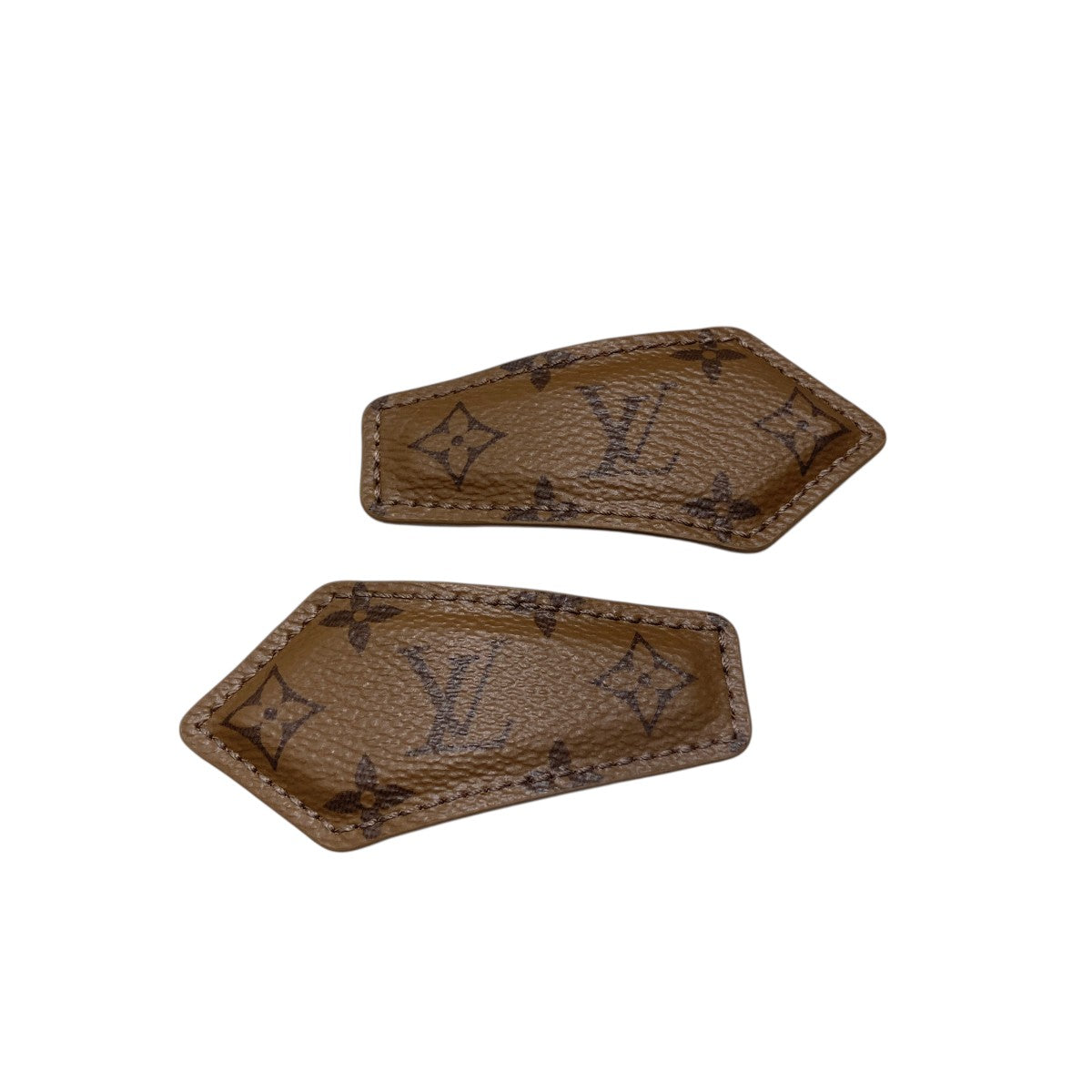 LOUIS VUITTON バレッタセット クリップ ブラウン モノグラムリバース ゴールド金具R94036 古着・中古-1枚目のアイテム画像