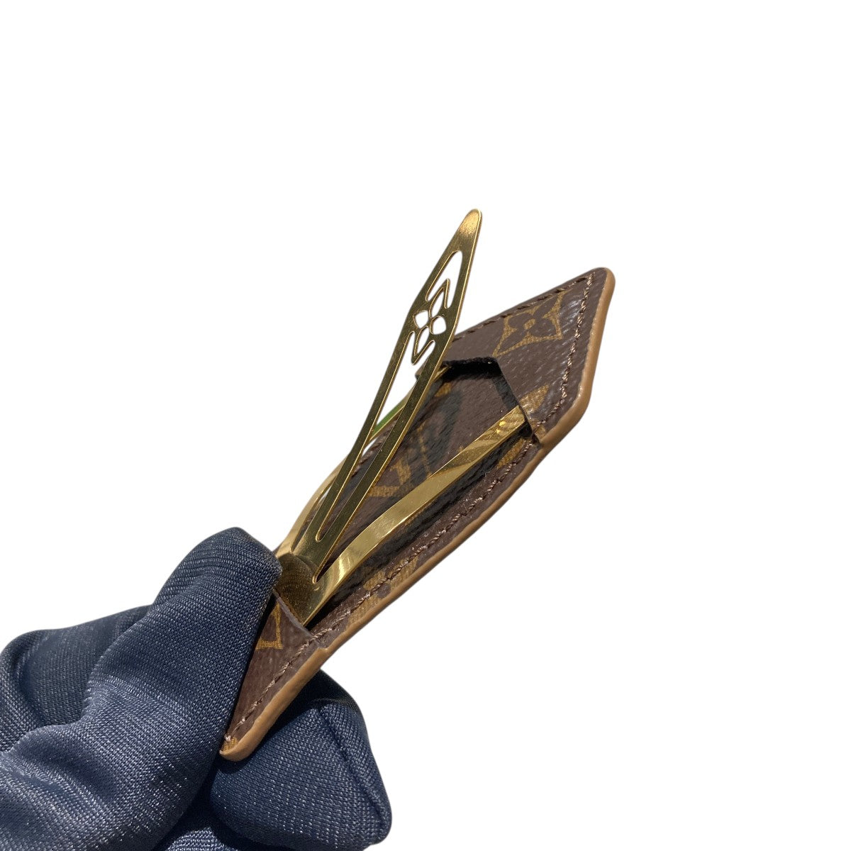LOUIS VUITTON バレッタセット クリップ ブラウン モノグラムリバース ゴールド金具R94036 古着・中古-5枚目のアイテム画像