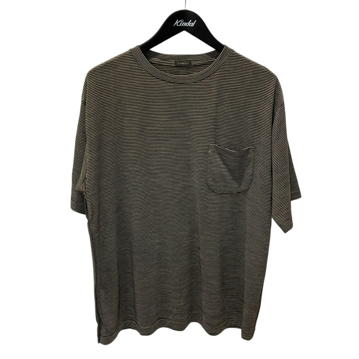 COMOLI サマーウール天竺Tシャツ ボーダーTシャツX01-05013 古着・中古-1枚目のアイテム画像