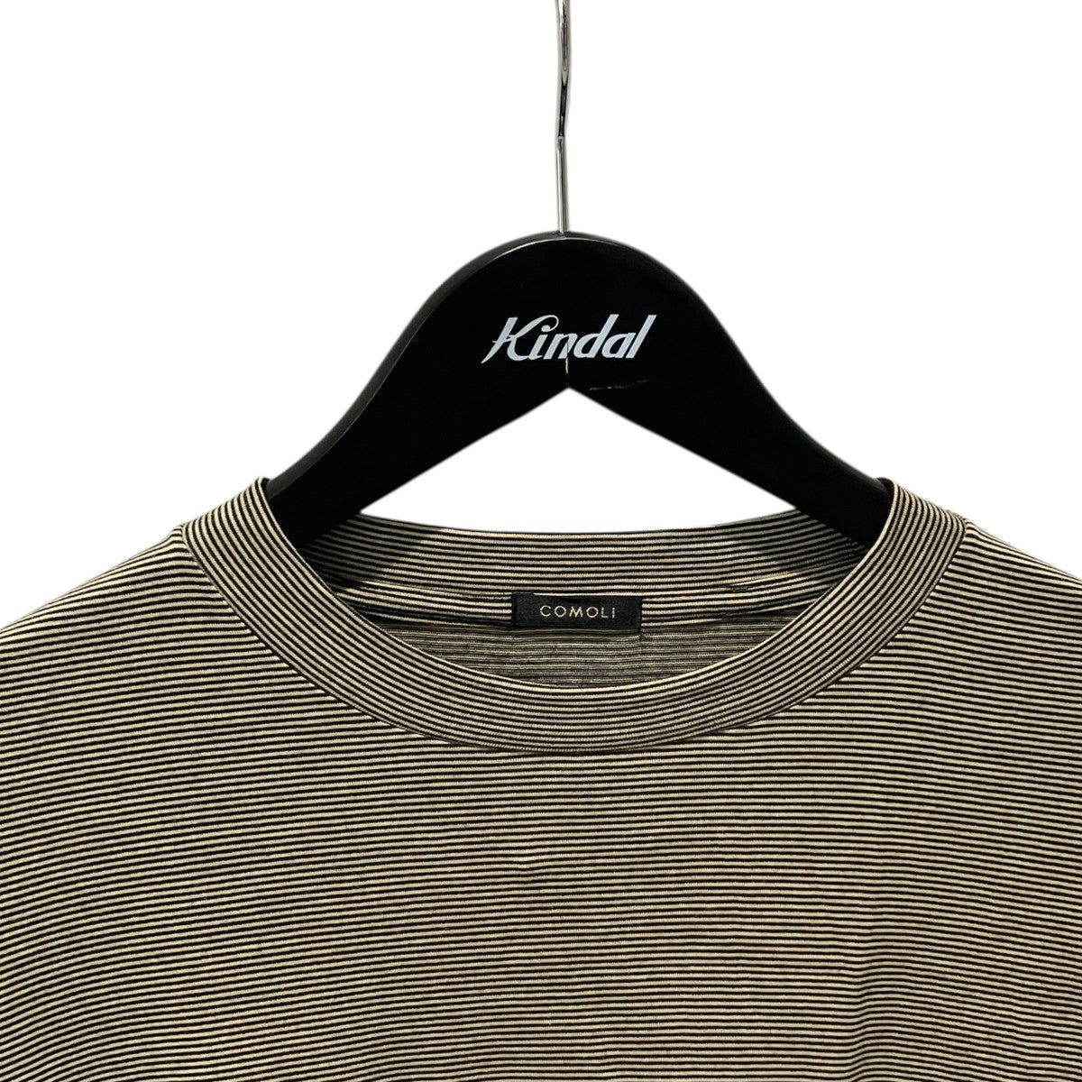 COMOLI ウール天竺 Tシャツ ボーダーV01-05007 古着・中古-3枚目のアイテム画像