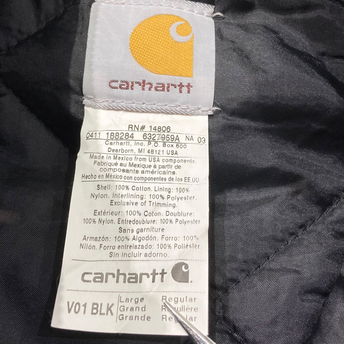 CarHartt MADE IN USAダックベスト188284 古着・中古-4枚目のアイテム画像