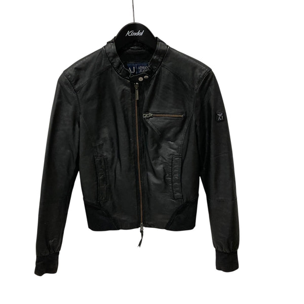 アルマーニジーンズレザーショートジャケット 黒 ARMANI JEANS(アルマーニジーンズ) レザージャケットb20eq b20eq
