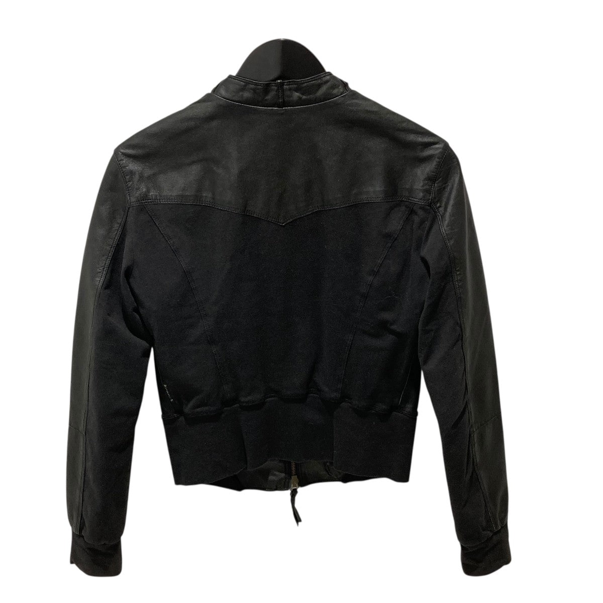 アルマーニ　ジーンズ 黒 レザージャケット Ｌサイズ ARMANI JEANS レザージャケット レディース SIZE 42 (M) アルマーニ