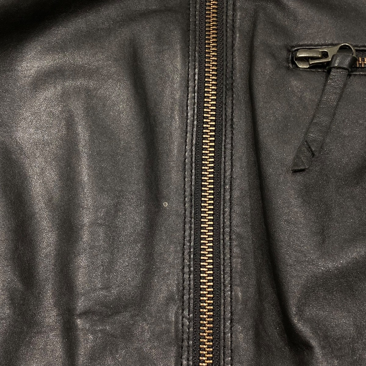 アルマーニ　ジーンズ 黒 レザージャケット Ｌサイズ ARMANI JEANS レザージャケット レディース SIZE 42 (M) アルマーニ