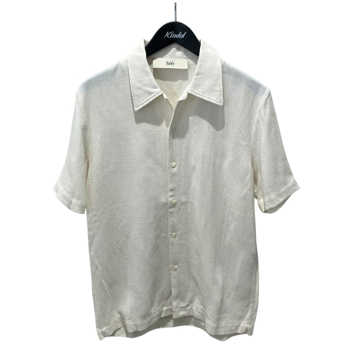 Sefr 25SSMael Shirt OFF WHITE CREPE半袖シャツSF-25SSM-035 古着・中古-1枚目のアイテム画像
