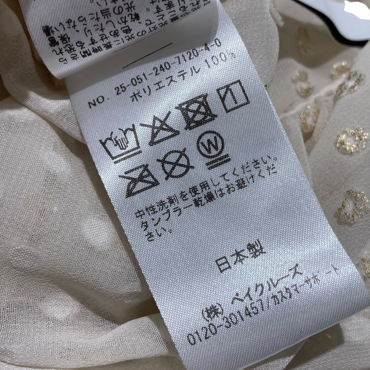 Noble 25AWドットラメカットジャガードフリルブラウス25051240712040 古着・中古-5枚目のアイテム画像