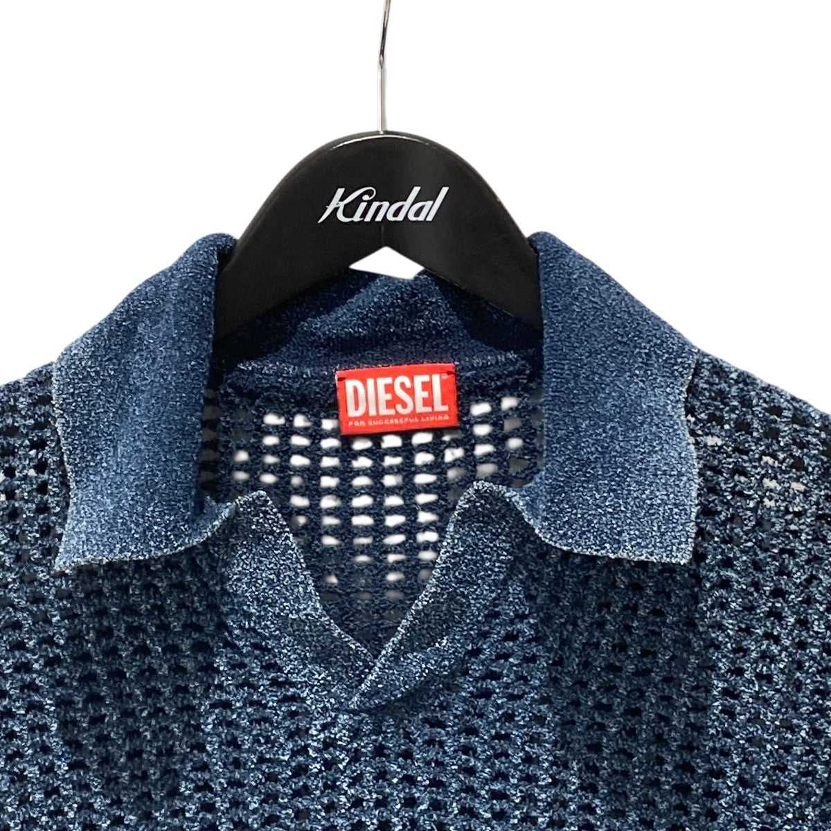 DIESEL(ディーゼル) K-SQUAREDニットポロシャツ0CBDP 0CBDP インディゴ