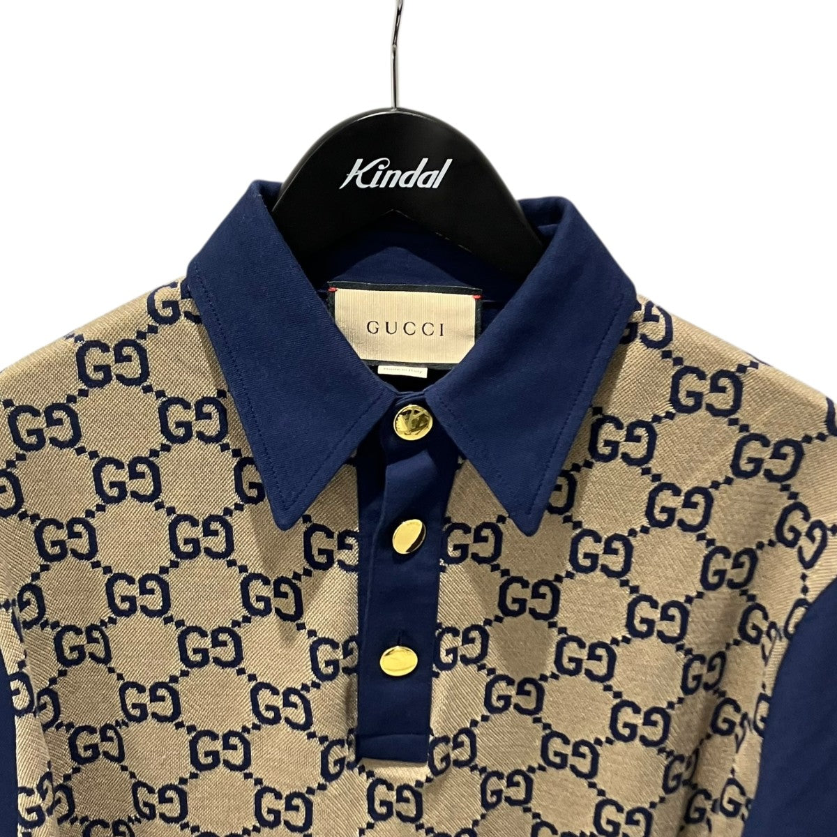 GUCCI GG Logo Cotton Polo半袖ポロシャツ682015 古着・中古-3枚目のアイテム画像