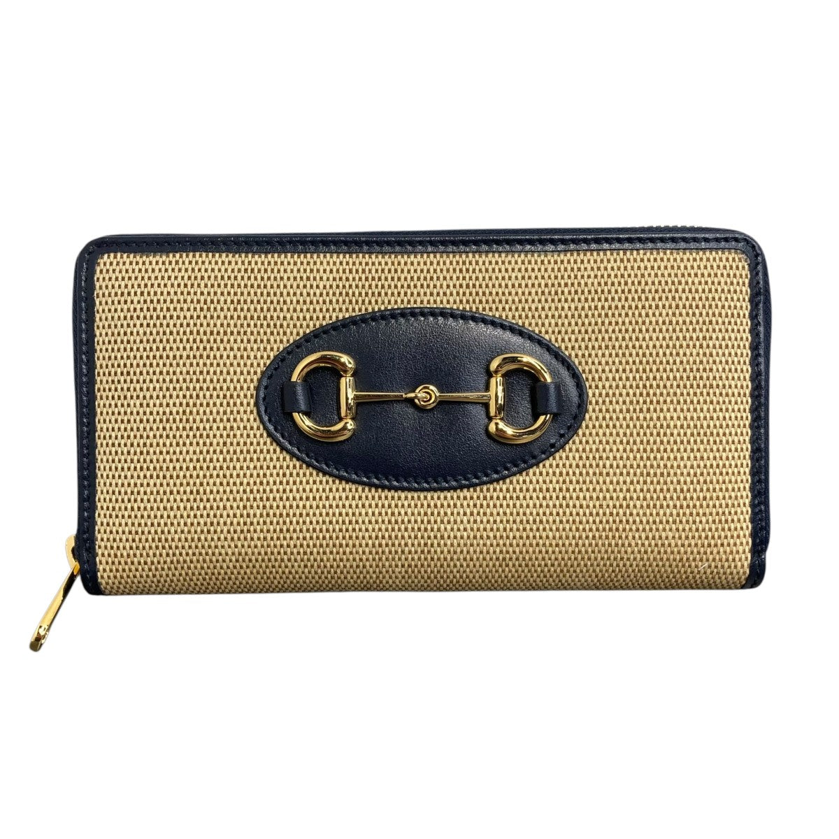 GUCCI ホースビット キャンバス×レザー ラウンドジップウォレット長財布621889 古着・中古-1枚目のアイテム画像