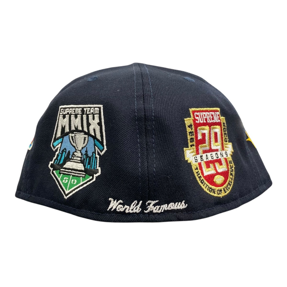 Supreme×New Era 23AWChampionships Box Logo刺繍キャップ ネイビー