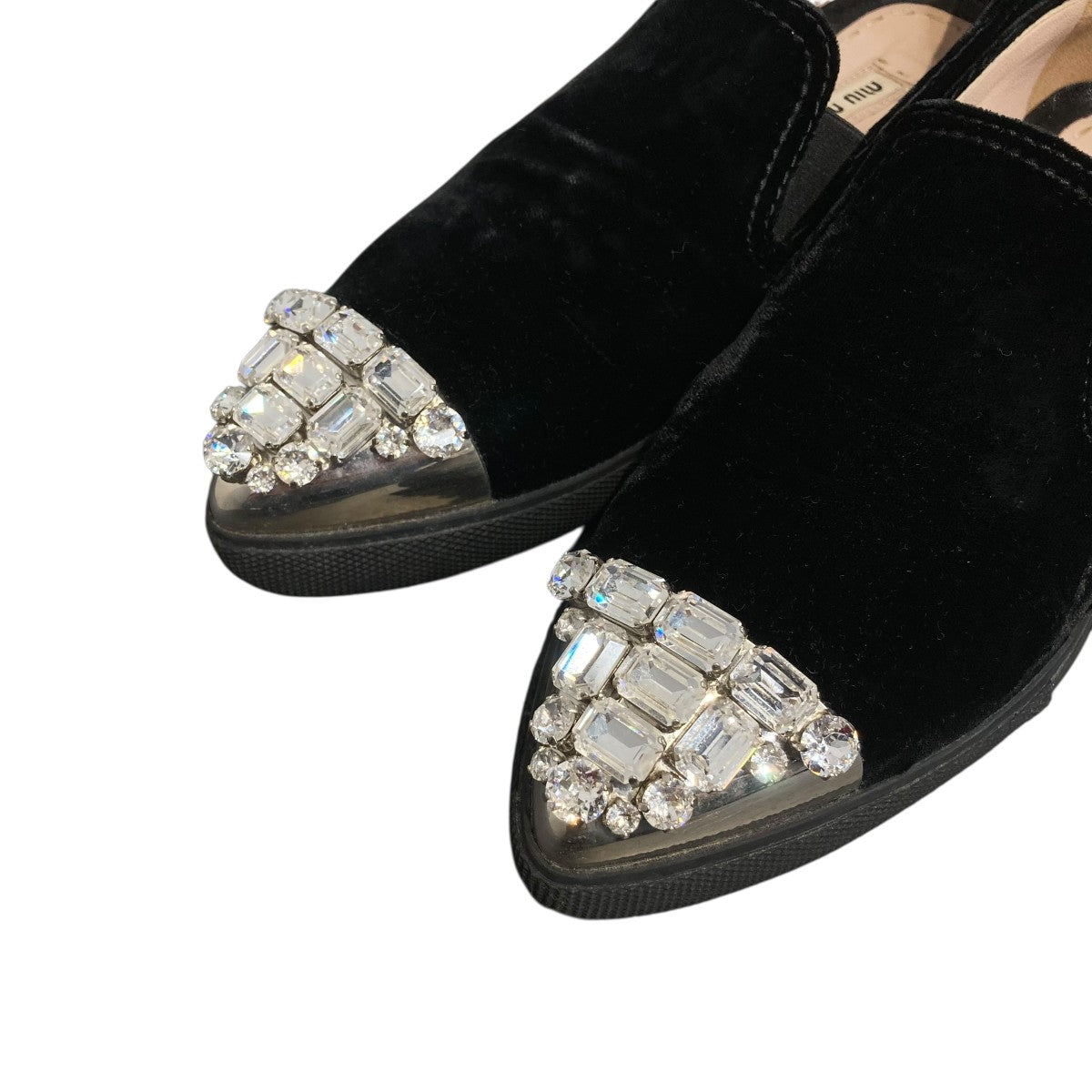 MIU MIU ビジュー ベロアスリッポン スニーカー5S9268 古着・中古-4枚目のアイテム画像