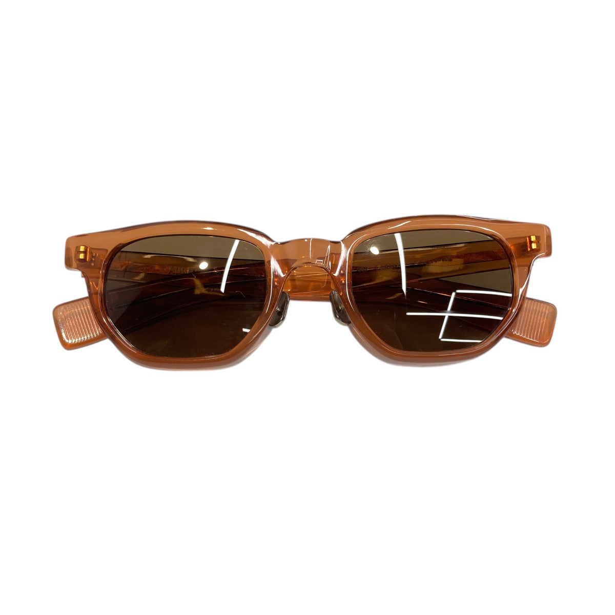 AURALEE ブラウン オーバルサングラス 49-22-146 AURALEE×EYEBAN7285 サングラス オレンジ サイズ 49□24-146｜【公式