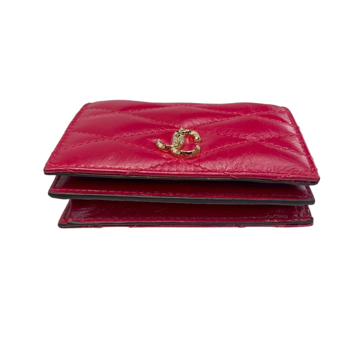 JIMMY CHOO FARONE RASPBERRY CARD WALLET財布 古着・中古-3枚目のアイテム画像