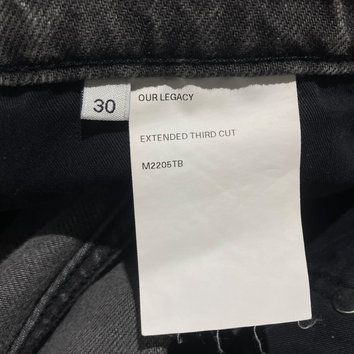 OUR LEGACY EXTENDED THIRD CUTデニムパンツM2205TB 古着・中古-7枚目のアイテム画像