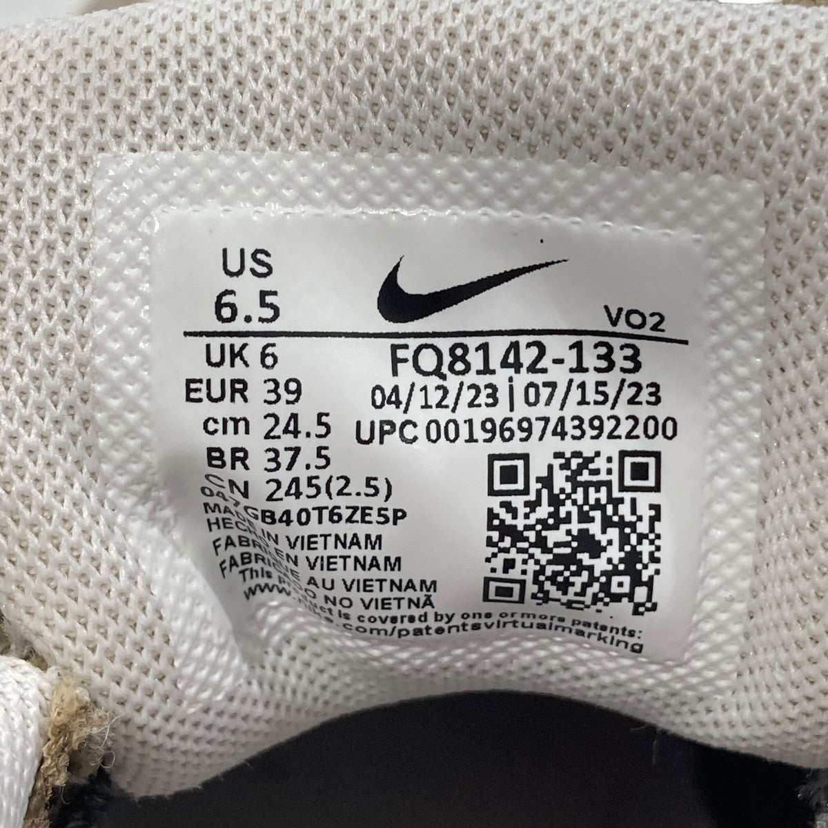 NIKE AIR FORCE 1 GTXスニーカーFQ8142-133 古着・中古-7枚目のアイテム画像