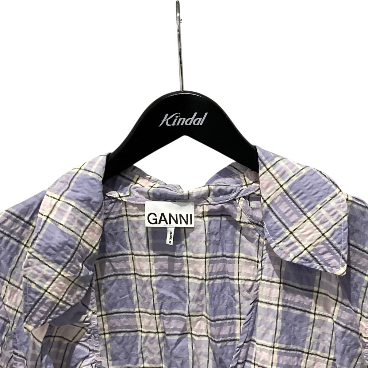 Ganni チェックワンピース 古着・中古-3枚目のアイテム画像