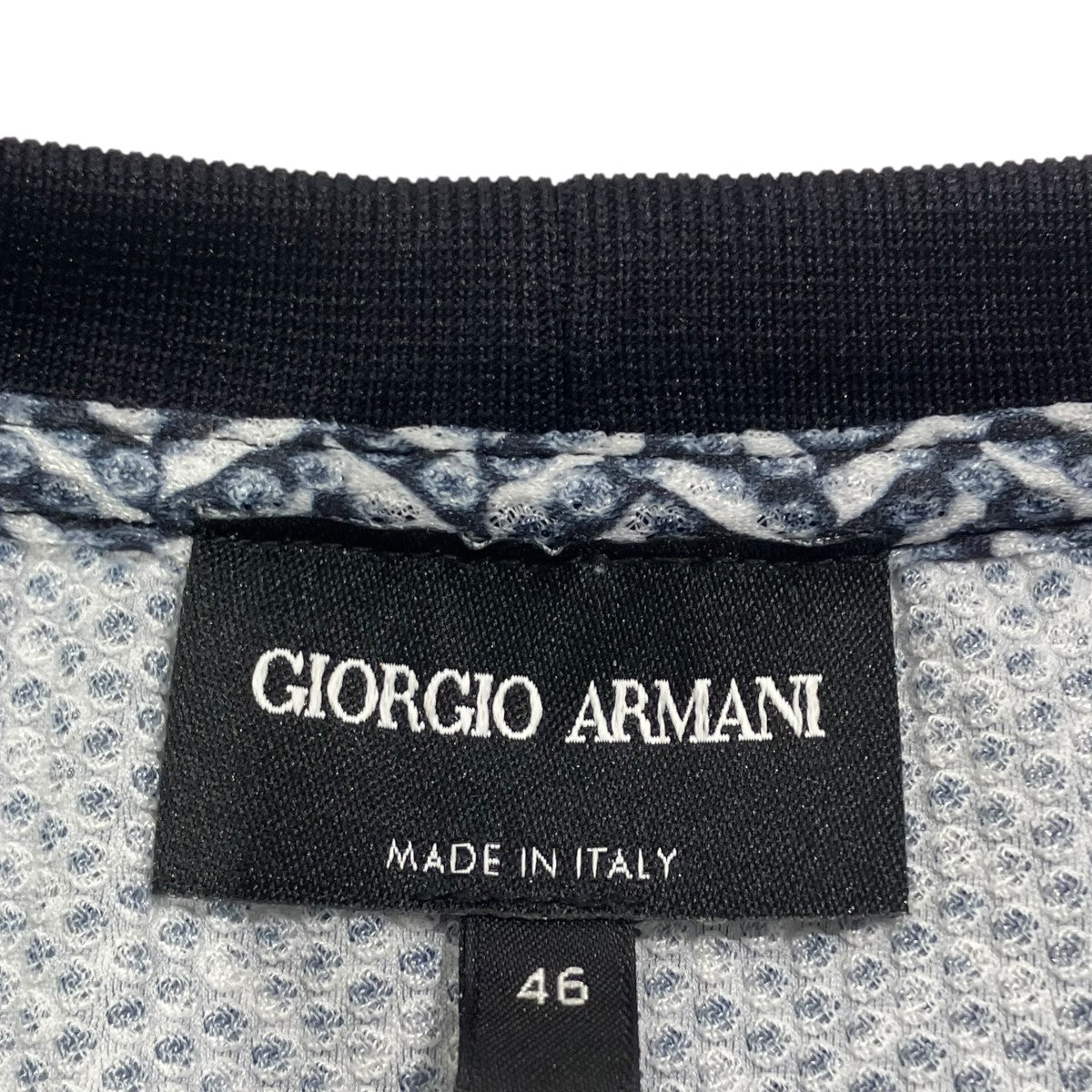 GIORGIO ARMANI 6ZSM70 SJPUZ ヘリンボーン柄半袖カットソー 古着・中古-5枚目のアイテム画像