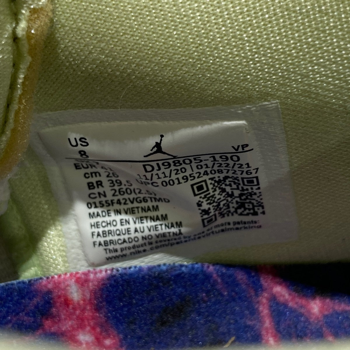 NIKE Air Jordan XXXV Low Lukaエアジョーダン35 ロー コスミック ディセプション ルカ ドンチッチ PE スニーカーDJ9805-190 古着・中古-6枚目のアイテム画像