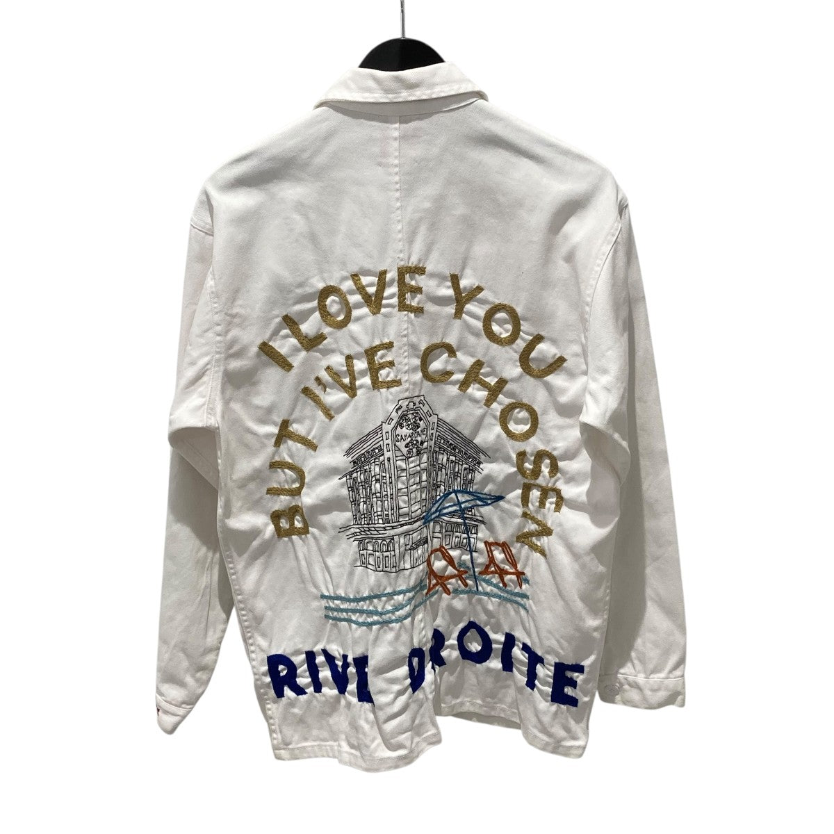 KILOMETRE PARIS I Love you but I Have Chosen Rive Droite - Blanc de TravailジャケットH-748 古着・中古-2枚目のアイテム画像