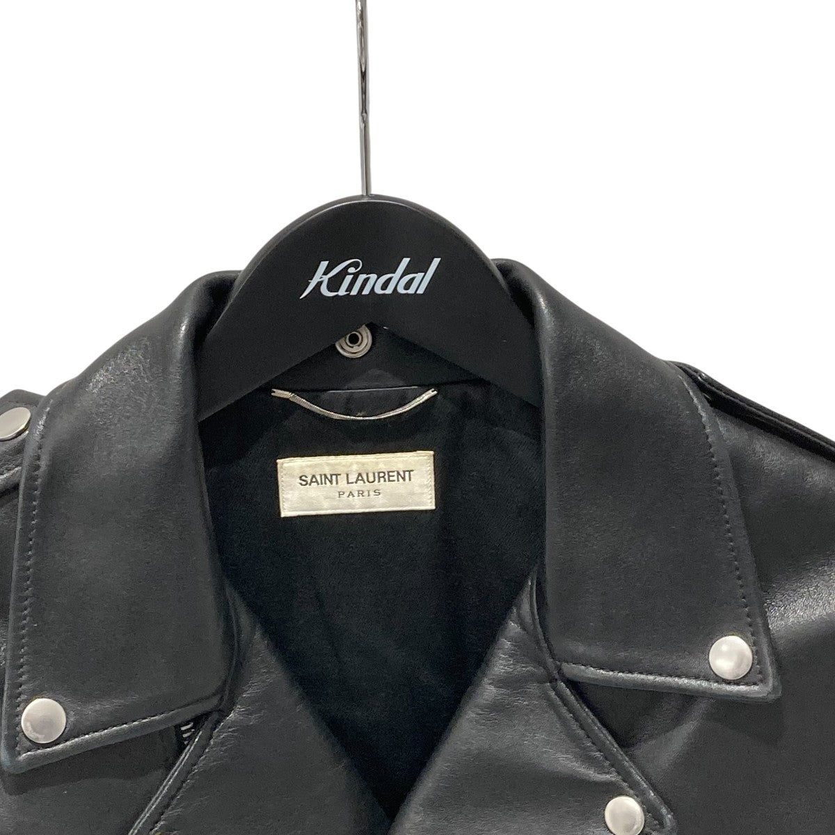 Saint Laurent Paris L01レザーライダースジャケット484284 古着・中古-3枚目のアイテム画像