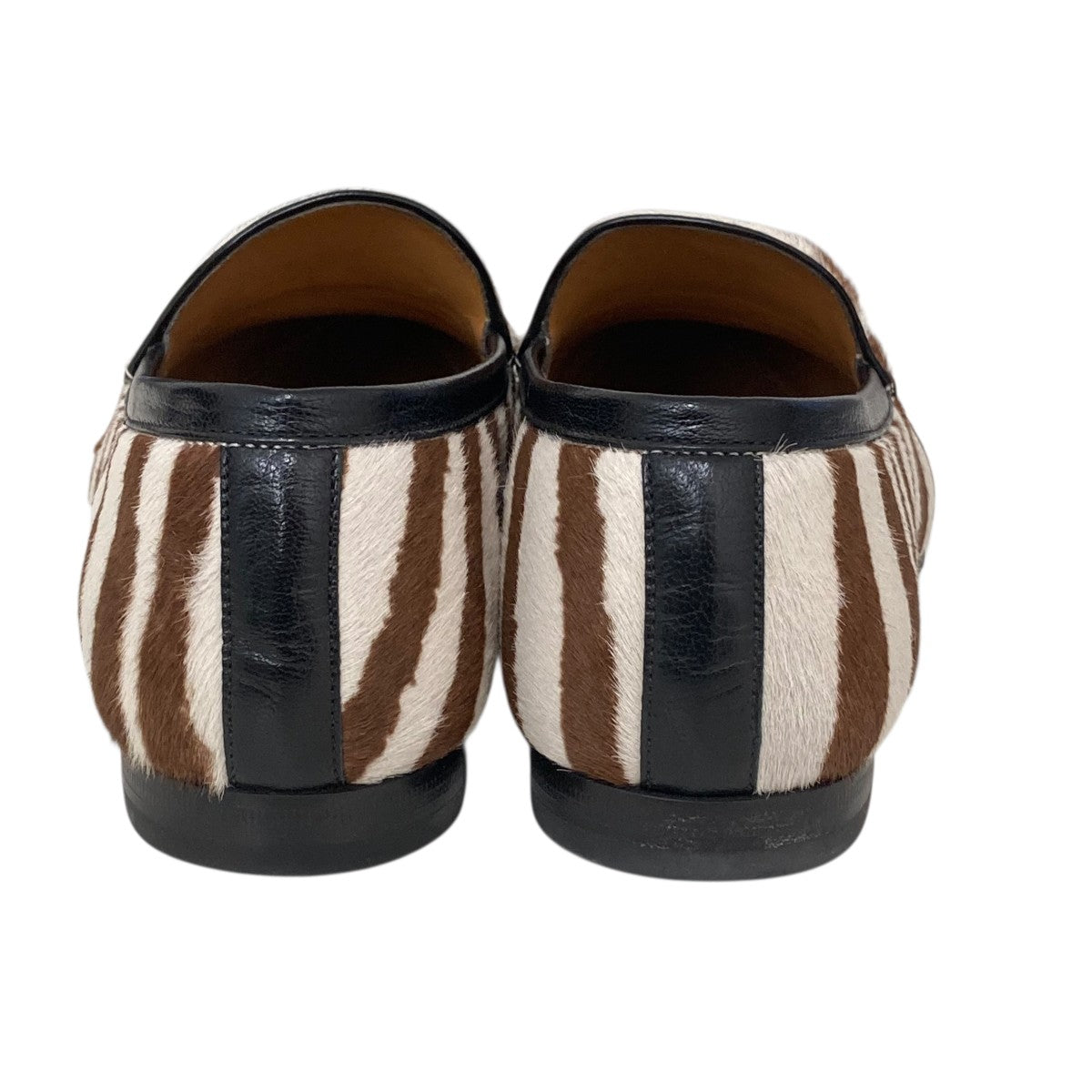 GUCCI(グッチ) ボーダーハラコローファー630291 630291 ホワイト