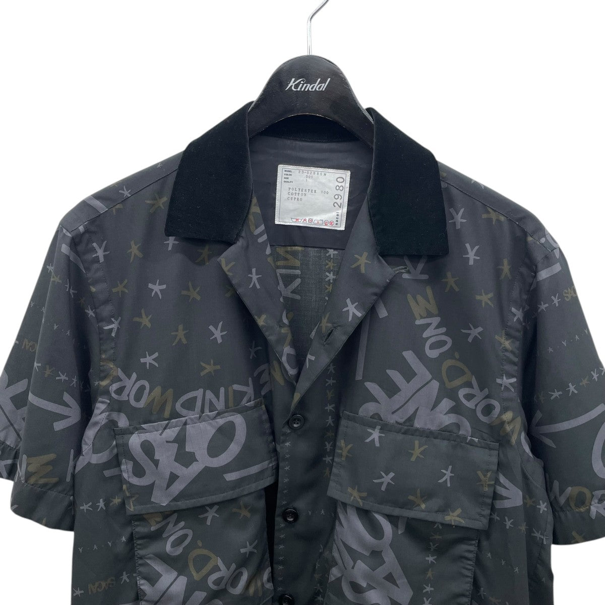 sacai 23SSEric Haze Bandana Print Shirt半袖シャツ23-02980M 古着・中古-3枚目のアイテム画像