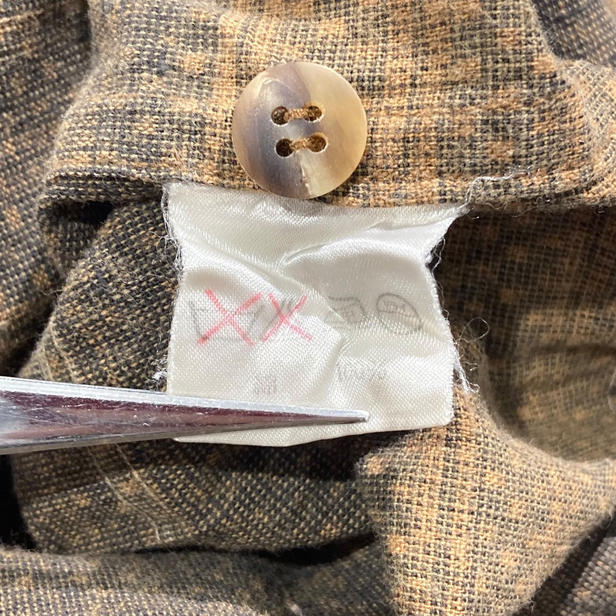 ISSEY MIYAKE MEN 80s 筆タグバンドカラーシャツLG13244 古着・中古-5枚目のアイテム画像