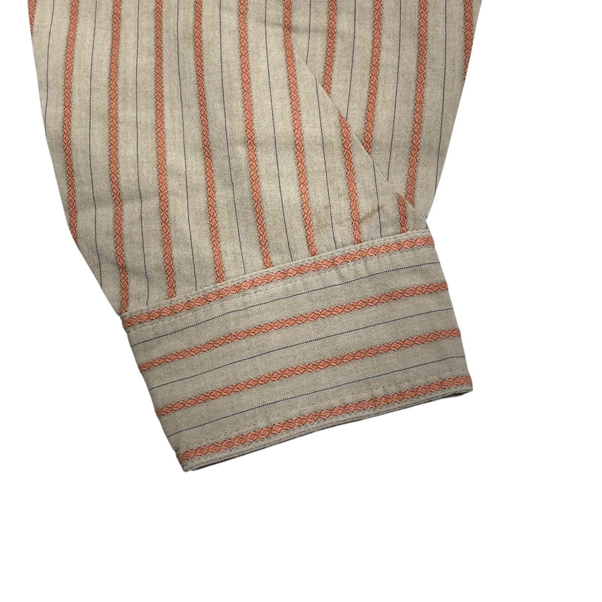 ISSEY MIYAKE MEN ストライプバンドカラーシャツLG12156 古着・中古-7枚目のアイテム画像