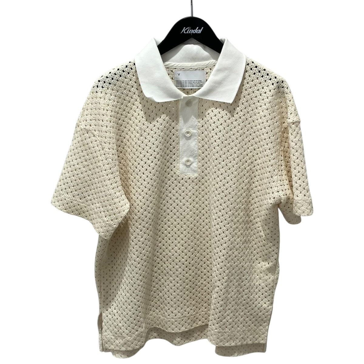 VOAAOV RASCHEL MESH Polo ShirtニットポロシャツVOMP-N121 古着・中古-1枚目のアイテム画像