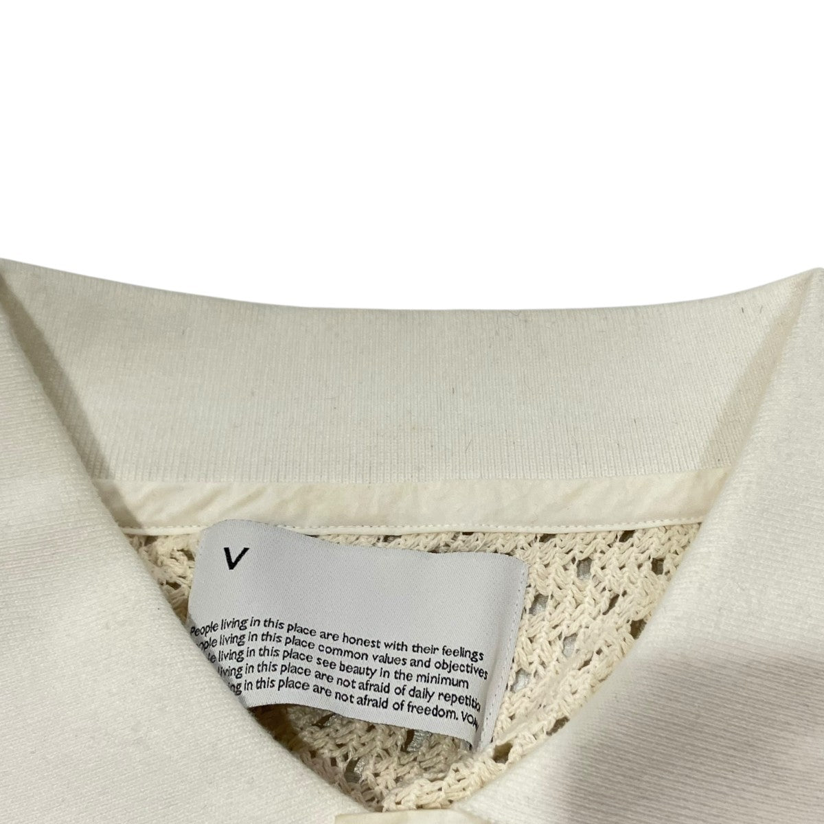 VOAAOV RASCHEL MESH Polo ShirtニットポロシャツVOMP-N121 古着・中古-6枚目のアイテム画像