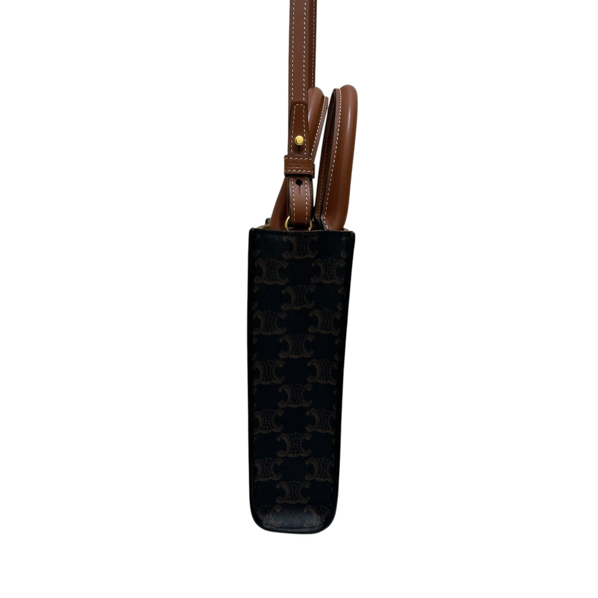 CELINE MINI VERTICAL CABASトリオンフトートバッグ194372BZK 古着・中古-2枚目のアイテム画像