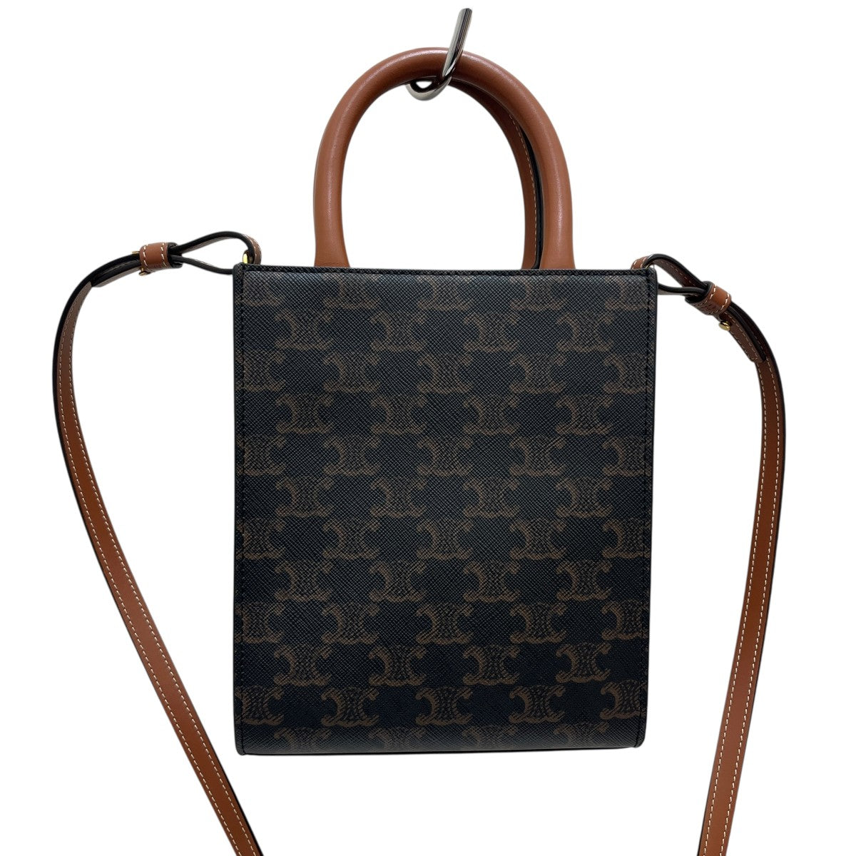 CELINE MINI VERTICAL CABASトリオンフトートバッグ194372BZK 古着・中古-3枚目のアイテム画像