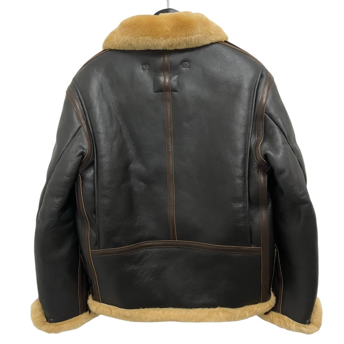 Y’2 LEATHER B-6 COLOMER MOUTON BROWNムートンジャケット 古着・中古-2枚目のアイテム画像