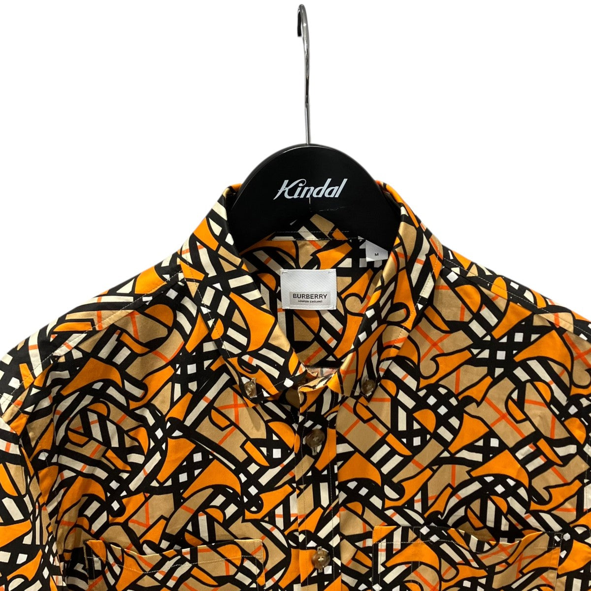 【美品】BURBERRY TBモノグラムシャツ BURBERRY(バーバリー) TBモノグラム ボタンダウンシャツ半袖シャツ