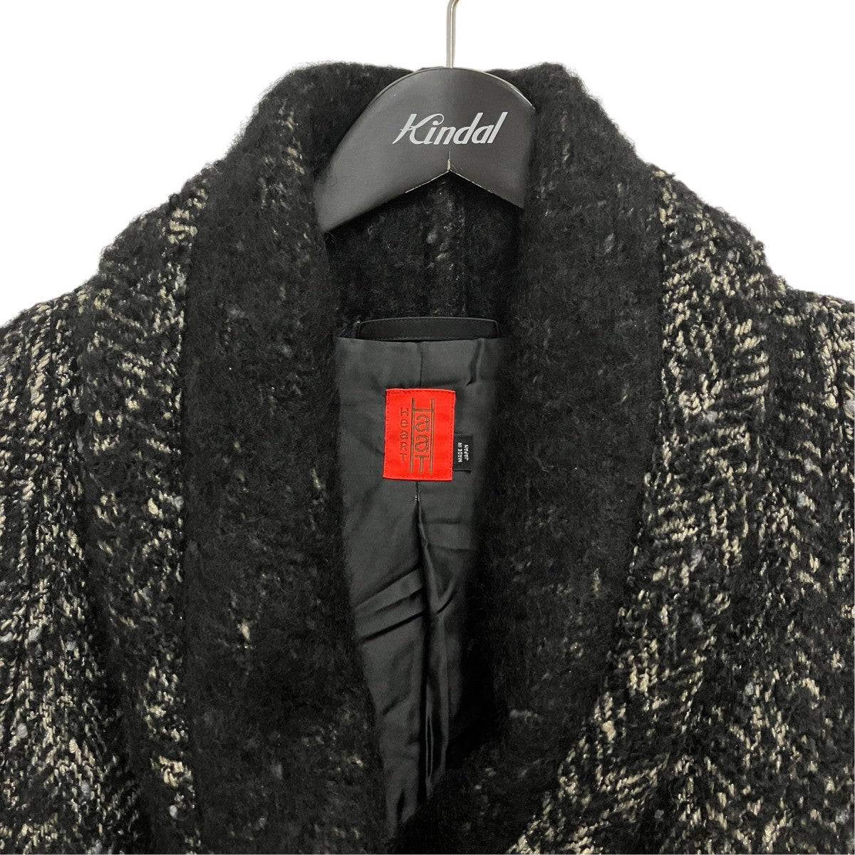 Haat ISSEYMIYAKE ラメツイードオーバーサイズショールカラーコートツイードコートHA38FA511 古着・中古-3枚目のアイテム画像