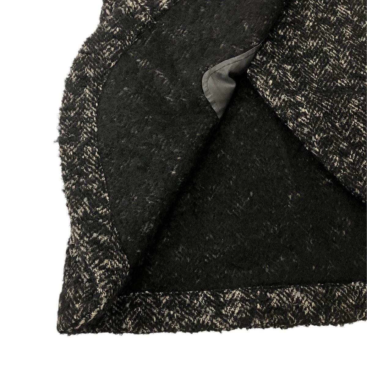 Haat ISSEYMIYAKE ラメツイードオーバーサイズショールカラーコートツイードコートHA38FA511 古着・中古-5枚目のアイテム画像