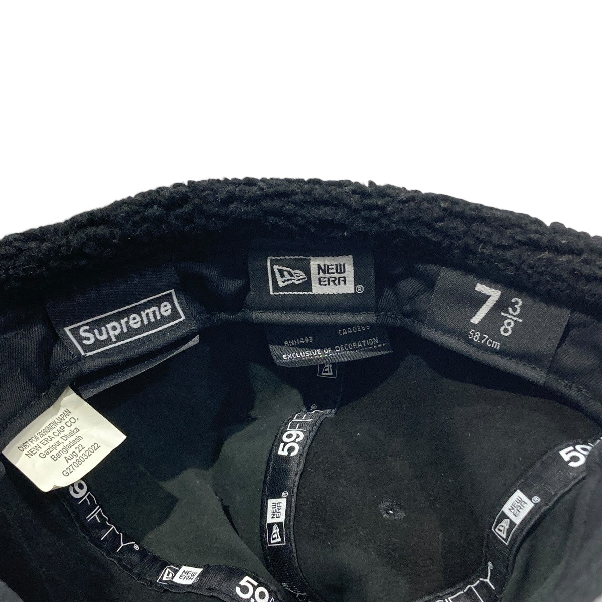 22AWLeather Earflap Box Logo Nrew Era Capキャップ