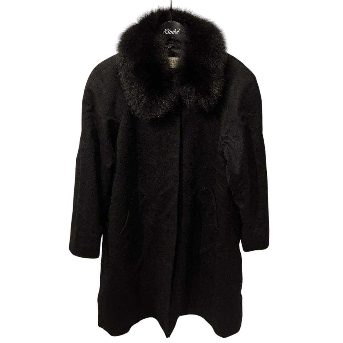 BALMAIN カシミヤステンカラーコート ファー付きステンカラーコート 古着・中古-1枚目のアイテム画像